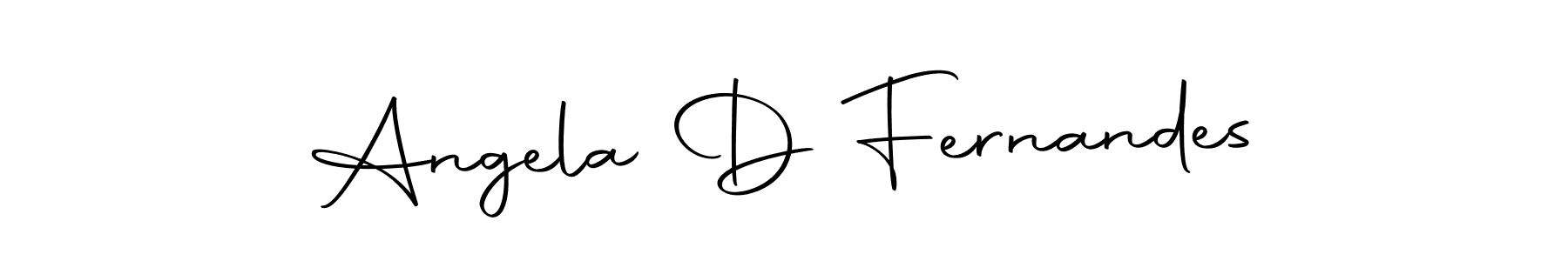 How to make Angela D Fernandes name signature. Use Autography-DOLnW style for creating short signs online. This is the latest handwritten sign. Angela D Fernandes signature style 10 images and pictures png