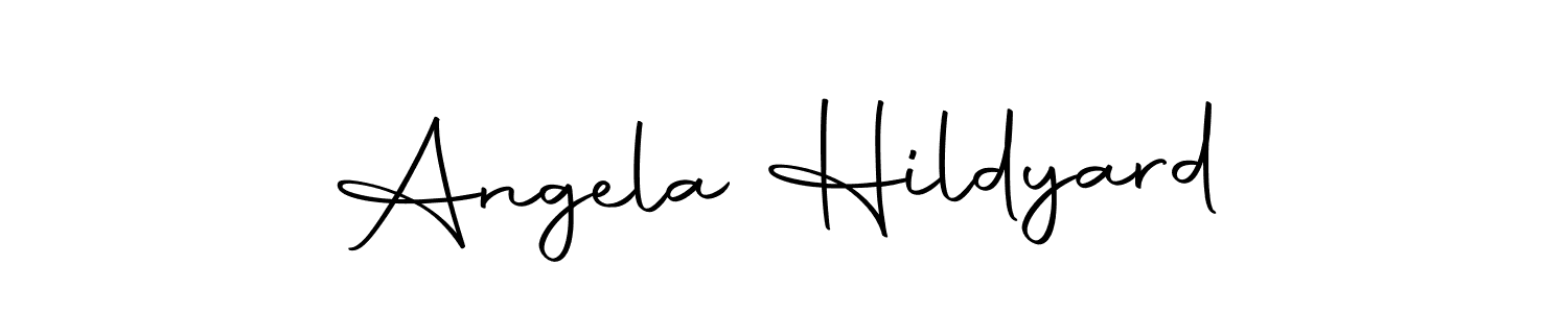 You should practise on your own different ways (Autography-DOLnW) to write your name (Angela Hildyard) in signature. don't let someone else do it for you. Angela Hildyard signature style 10 images and pictures png
