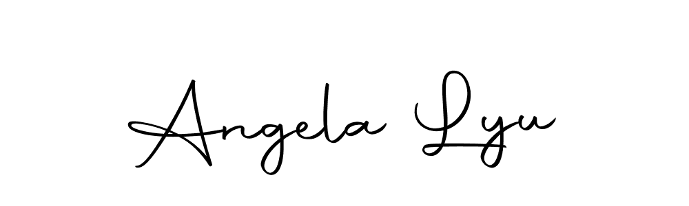 Use a signature maker to create a handwritten signature online. With this signature software, you can design (Autography-DOLnW) your own signature for name Angela Lyu. Angela Lyu signature style 10 images and pictures png