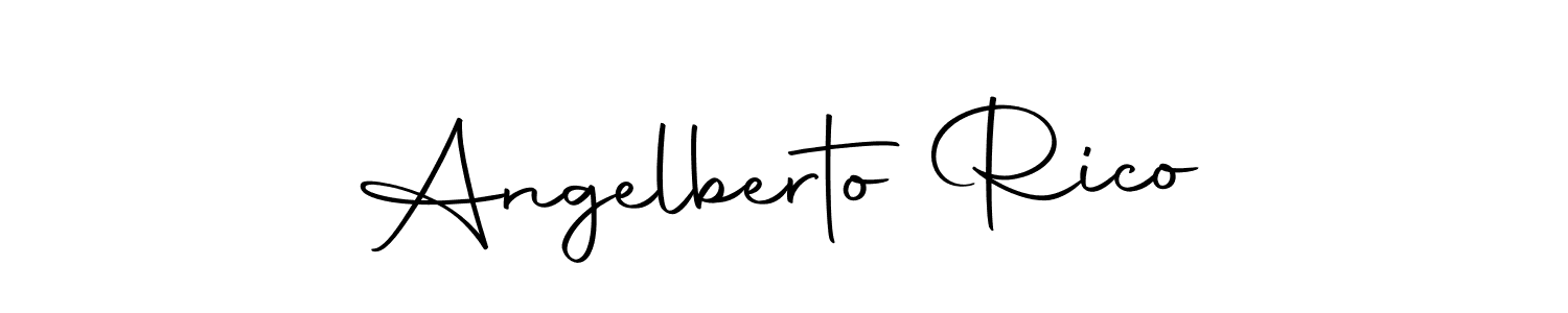 How to make Angelberto Rico name signature. Use Autography-DOLnW style for creating short signs online. This is the latest handwritten sign. Angelberto Rico signature style 10 images and pictures png