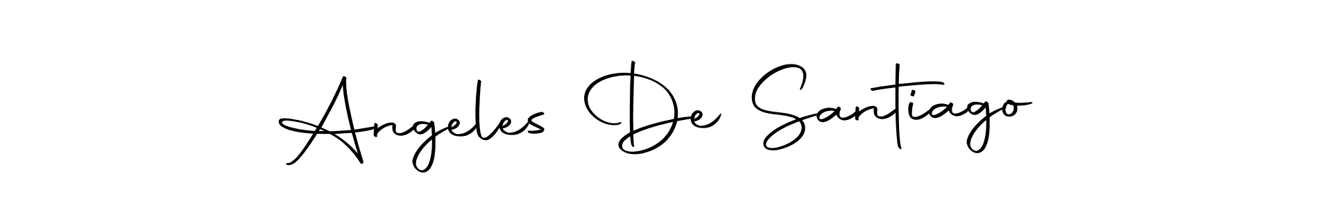 You should practise on your own different ways (Autography-DOLnW) to write your name (Angeles De Santiago) in signature. don't let someone else do it for you. Angeles De Santiago signature style 10 images and pictures png
