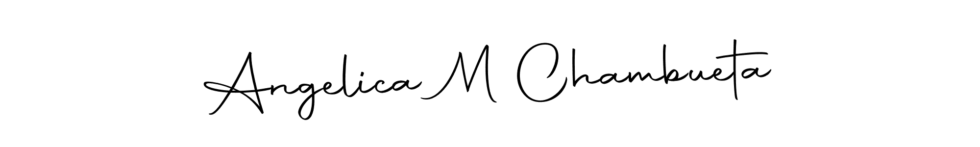You should practise on your own different ways (Autography-DOLnW) to write your name (Angelica M Chambueta) in signature. don't let someone else do it for you. Angelica M Chambueta signature style 10 images and pictures png