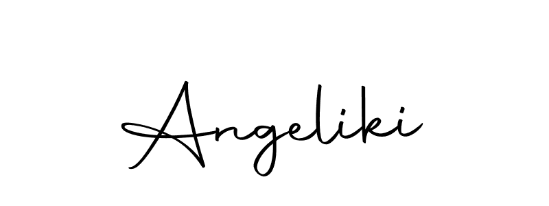 You should practise on your own different ways (Autography-DOLnW) to write your name (Angeliki) in signature. don't let someone else do it for you. Angeliki signature style 10 images and pictures png