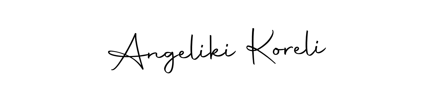 Make a beautiful signature design for name Angeliki Koreli. Use this online signature maker to create a handwritten signature for free. Angeliki Koreli signature style 10 images and pictures png