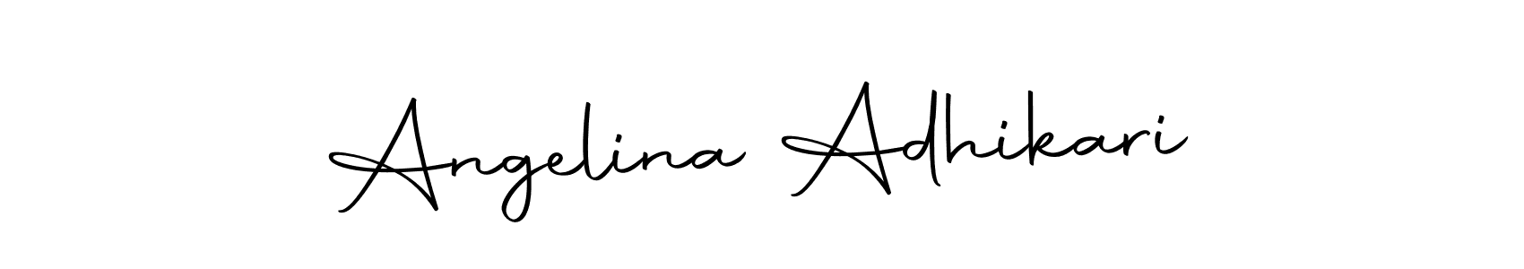 Design your own signature with our free online signature maker. With this signature software, you can create a handwritten (Autography-DOLnW) signature for name Angelina Adhikari. Angelina Adhikari signature style 10 images and pictures png