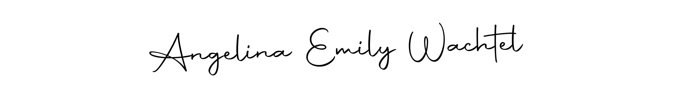 How to make Angelina Emily Wachtel signature? Autography-DOLnW is a professional autograph style. Create handwritten signature for Angelina Emily Wachtel name. Angelina Emily Wachtel signature style 10 images and pictures png