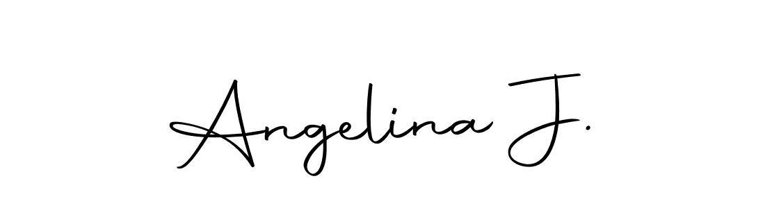 Also we have Angelina J. name is the best signature style. Create professional handwritten signature collection using Autography-DOLnW autograph style. Angelina J. signature style 10 images and pictures png