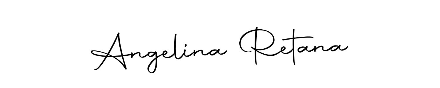 It looks lik you need a new signature style for name Angelina Retana. Design unique handwritten (Autography-DOLnW) signature with our free signature maker in just a few clicks. Angelina Retana signature style 10 images and pictures png