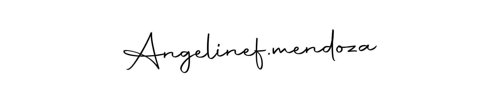 Use a signature maker to create a handwritten signature online. With this signature software, you can design (Autography-DOLnW) your own signature for name Angelinef.mendoza. Angelinef.mendoza signature style 10 images and pictures png