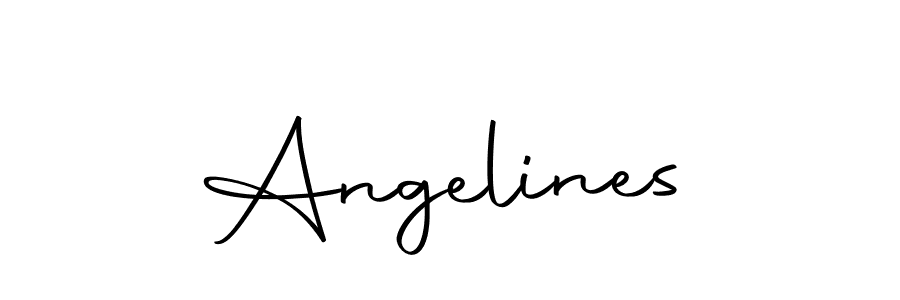 Create a beautiful signature design for name Angelines. With this signature (Autography-DOLnW) fonts, you can make a handwritten signature for free. Angelines signature style 10 images and pictures png