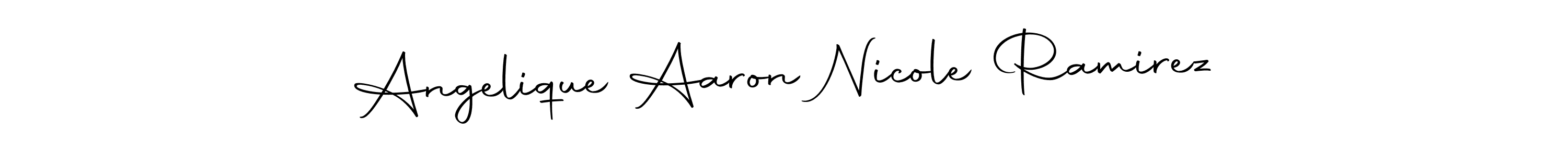 Similarly Autography-DOLnW is the best handwritten signature design. Signature creator online .You can use it as an online autograph creator for name Angelique Aaron Nicole Ramirez. Angelique Aaron Nicole Ramirez signature style 10 images and pictures png