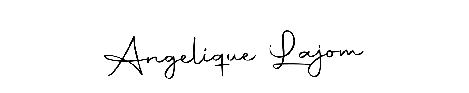 How to make Angelique Lajom name signature. Use Autography-DOLnW style for creating short signs online. This is the latest handwritten sign. Angelique Lajom signature style 10 images and pictures png