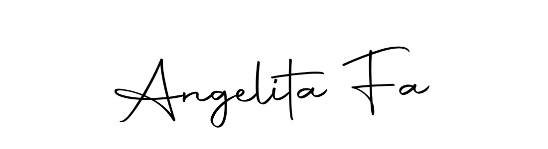 The best way (Autography-DOLnW) to make a short signature is to pick only two or three words in your name. The name Angelita Fa include a total of six letters. For converting this name. Angelita Fa signature style 10 images and pictures png