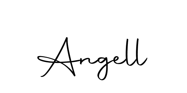 Use a signature maker to create a handwritten signature online. With this signature software, you can design (Autography-DOLnW) your own signature for name Angell. Angell signature style 10 images and pictures png