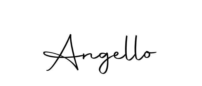 You should practise on your own different ways (Autography-DOLnW) to write your name (Angello) in signature. don't let someone else do it for you. Angello signature style 10 images and pictures png