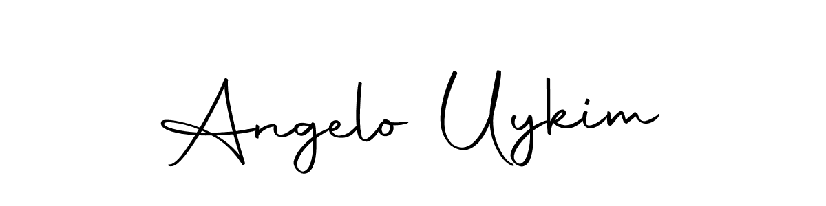 Use a signature maker to create a handwritten signature online. With this signature software, you can design (Autography-DOLnW) your own signature for name Angelo Uykim. Angelo Uykim signature style 10 images and pictures png