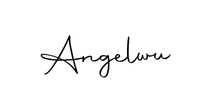 Design your own signature with our free online signature maker. With this signature software, you can create a handwritten (Autography-DOLnW) signature for name Angelwu. Angelwu signature style 10 images and pictures png