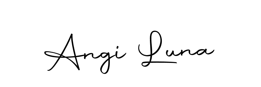 Similarly Autography-DOLnW is the best handwritten signature design. Signature creator online .You can use it as an online autograph creator for name Angi Luna. Angi Luna signature style 10 images and pictures png