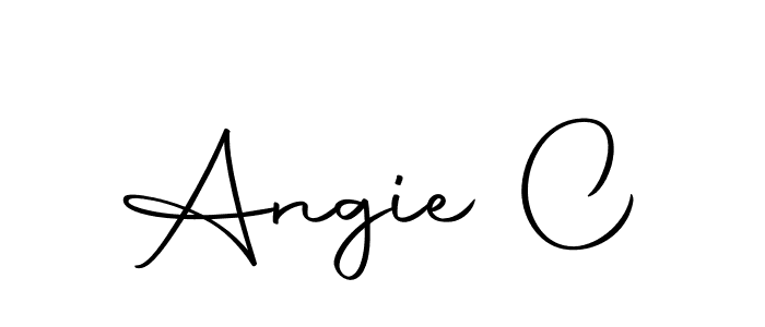 Angie C stylish signature style. Best Handwritten Sign (Autography-DOLnW) for my name. Handwritten Signature Collection Ideas for my name Angie C. Angie C signature style 10 images and pictures png