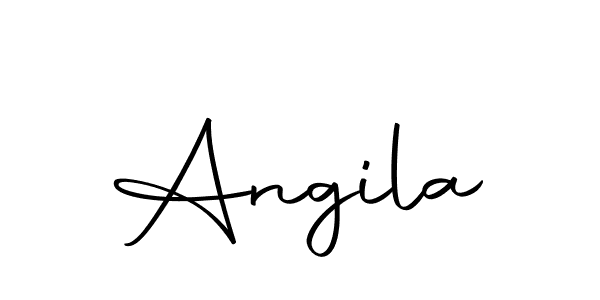 Use a signature maker to create a handwritten signature online. With this signature software, you can design (Autography-DOLnW) your own signature for name Angila. Angila signature style 10 images and pictures png
