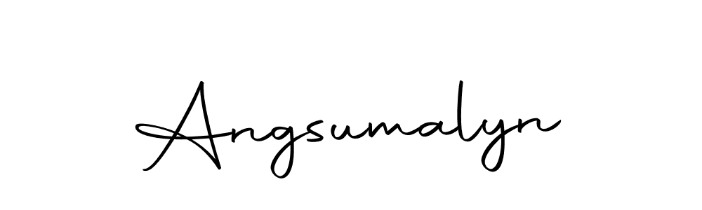 Design your own signature with our free online signature maker. With this signature software, you can create a handwritten (Autography-DOLnW) signature for name Angsumalyn. Angsumalyn signature style 10 images and pictures png