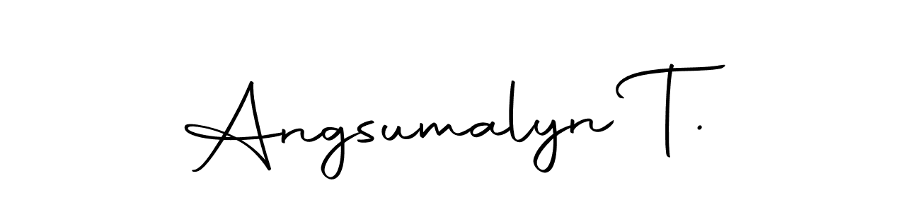 Make a beautiful signature design for name Angsumalyn T.. With this signature (Autography-DOLnW) style, you can create a handwritten signature for free. Angsumalyn T. signature style 10 images and pictures png