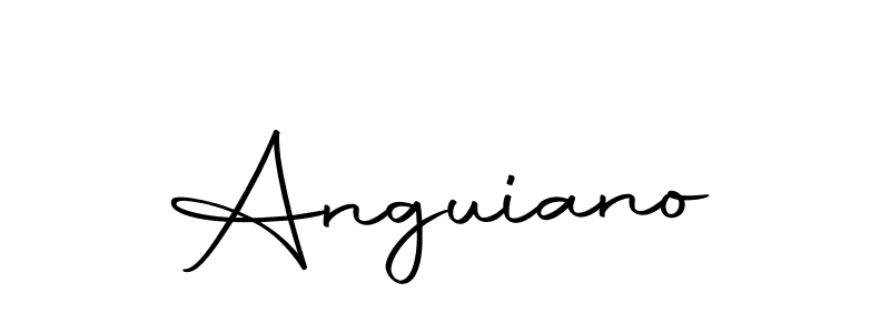 Use a signature maker to create a handwritten signature online. With this signature software, you can design (Autography-DOLnW) your own signature for name Anguiano. Anguiano signature style 10 images and pictures png