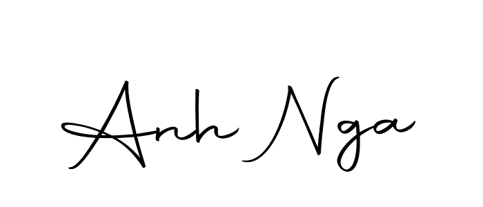 if you are searching for the best signature style for your name Anh Nga. so please give up your signature search. here we have designed multiple signature styles  using Autography-DOLnW. Anh Nga signature style 10 images and pictures png