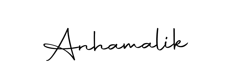 Design your own signature with our free online signature maker. With this signature software, you can create a handwritten (Autography-DOLnW) signature for name Anhamalik. Anhamalik signature style 10 images and pictures png