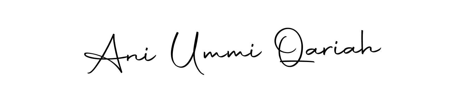 Make a beautiful signature design for name Ani Ummi Qariah. Use this online signature maker to create a handwritten signature for free. Ani Ummi Qariah signature style 10 images and pictures png