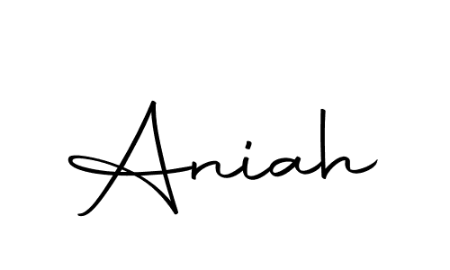 Design your own signature with our free online signature maker. With this signature software, you can create a handwritten (Autography-DOLnW) signature for name Aniah. Aniah signature style 10 images and pictures png