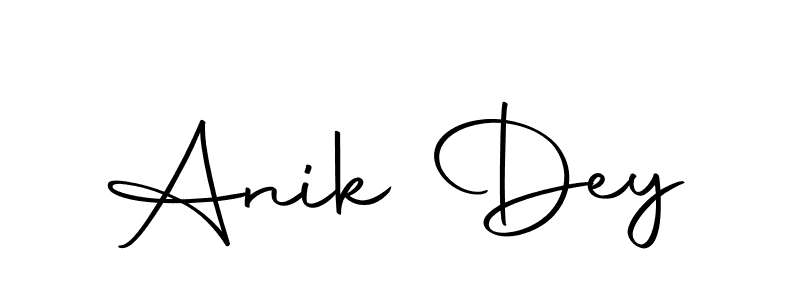 How to make Anik Dey name signature. Use Autography-DOLnW style for creating short signs online. This is the latest handwritten sign. Anik Dey signature style 10 images and pictures png
