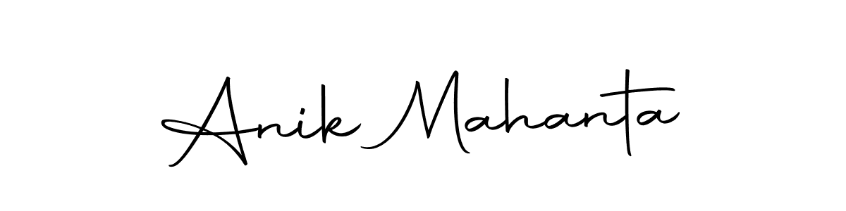 How to make Anik Mahanta name signature. Use Autography-DOLnW style for creating short signs online. This is the latest handwritten sign. Anik Mahanta signature style 10 images and pictures png