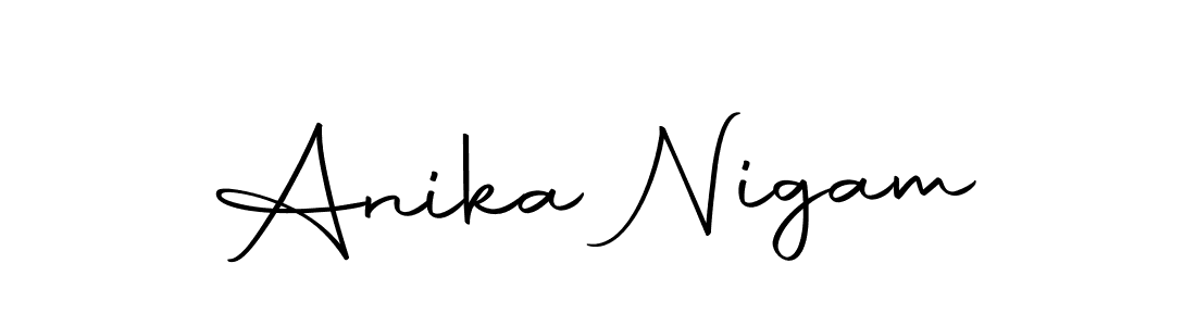 Make a short Anika Nigam signature style. Manage your documents anywhere anytime using Autography-DOLnW. Create and add eSignatures, submit forms, share and send files easily. Anika Nigam signature style 10 images and pictures png