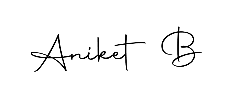 Create a beautiful signature design for name Aniket B. With this signature (Autography-DOLnW) fonts, you can make a handwritten signature for free. Aniket B signature style 10 images and pictures png