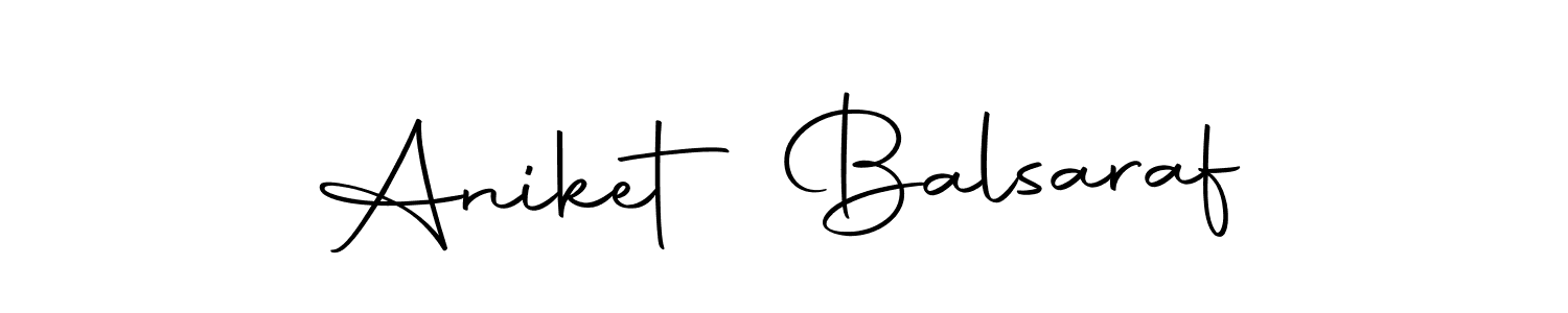 How to make Aniket Balsaraf name signature. Use Autography-DOLnW style for creating short signs online. This is the latest handwritten sign. Aniket Balsaraf signature style 10 images and pictures png