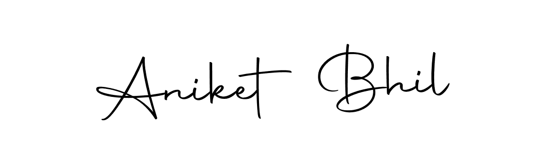 Create a beautiful signature design for name Aniket Bhil. With this signature (Autography-DOLnW) fonts, you can make a handwritten signature for free. Aniket Bhil signature style 10 images and pictures png