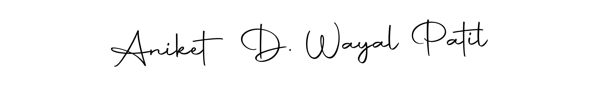 The best way (Autography-DOLnW) to make a short signature is to pick only two or three words in your name. The name Aniket D. Wayal Patil include a total of six letters. For converting this name. Aniket D. Wayal Patil signature style 10 images and pictures png