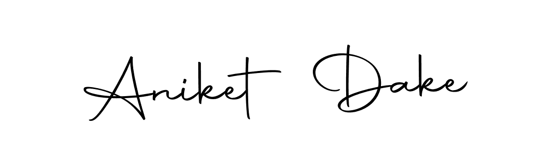 Use a signature maker to create a handwritten signature online. With this signature software, you can design (Autography-DOLnW) your own signature for name Aniket Dake. Aniket Dake signature style 10 images and pictures png