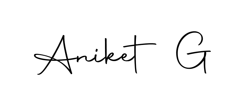 You can use this online signature creator to create a handwritten signature for the name Aniket G. This is the best online autograph maker. Aniket G signature style 10 images and pictures png