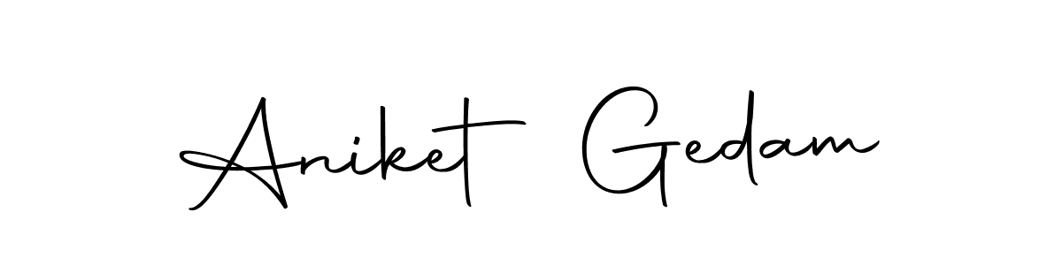 Use a signature maker to create a handwritten signature online. With this signature software, you can design (Autography-DOLnW) your own signature for name Aniket Gedam. Aniket Gedam signature style 10 images and pictures png