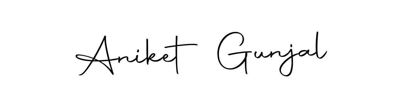 The best way (Autography-DOLnW) to make a short signature is to pick only two or three words in your name. The name Aniket Gunjal include a total of six letters. For converting this name. Aniket Gunjal signature style 10 images and pictures png