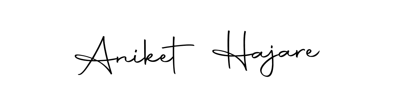 How to make Aniket Hajare name signature. Use Autography-DOLnW style for creating short signs online. This is the latest handwritten sign. Aniket Hajare signature style 10 images and pictures png