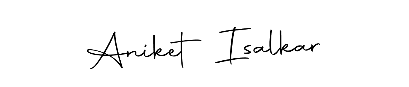 Create a beautiful signature design for name Aniket Isalkar. With this signature (Autography-DOLnW) fonts, you can make a handwritten signature for free. Aniket Isalkar signature style 10 images and pictures png