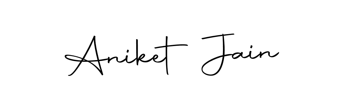 Aniket Jain stylish signature style. Best Handwritten Sign (Autography-DOLnW) for my name. Handwritten Signature Collection Ideas for my name Aniket Jain. Aniket Jain signature style 10 images and pictures png