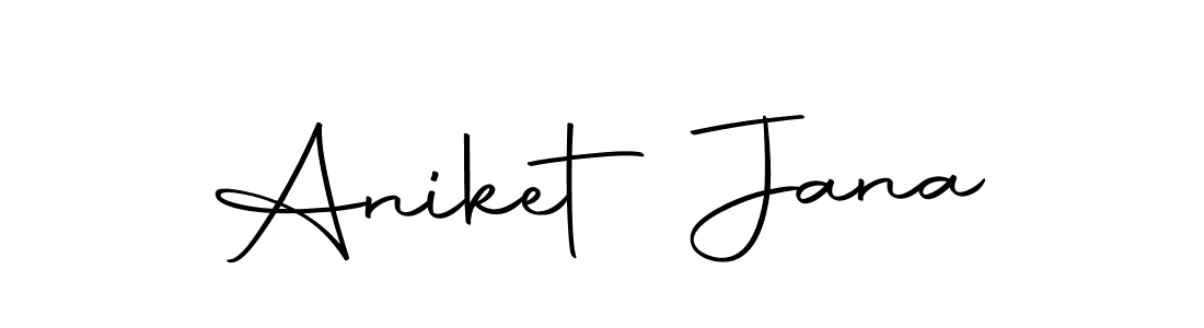 if you are searching for the best signature style for your name Aniket Jana. so please give up your signature search. here we have designed multiple signature styles  using Autography-DOLnW. Aniket Jana signature style 10 images and pictures png