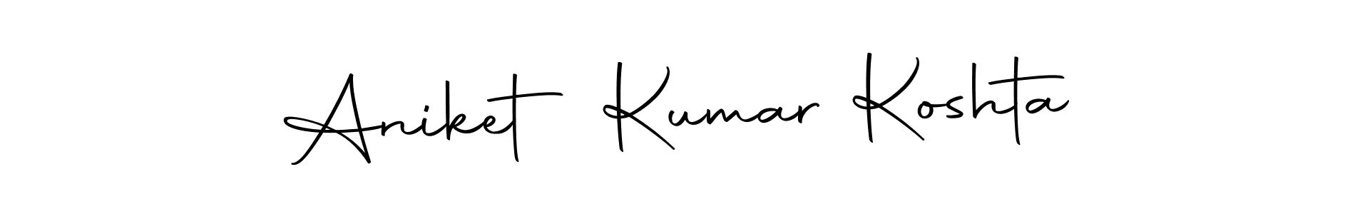 Design your own signature with our free online signature maker. With this signature software, you can create a handwritten (Autography-DOLnW) signature for name Aniket Kumar Koshta. Aniket Kumar Koshta signature style 10 images and pictures png