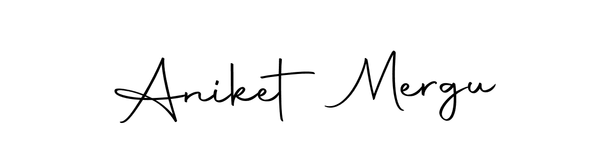 Aniket Mergu stylish signature style. Best Handwritten Sign (Autography-DOLnW) for my name. Handwritten Signature Collection Ideas for my name Aniket Mergu. Aniket Mergu signature style 10 images and pictures png