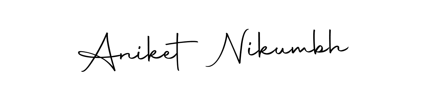 Aniket Nikumbh stylish signature style. Best Handwritten Sign (Autography-DOLnW) for my name. Handwritten Signature Collection Ideas for my name Aniket Nikumbh. Aniket Nikumbh signature style 10 images and pictures png