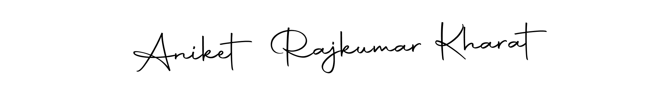 The best way (Autography-DOLnW) to make a short signature is to pick only two or three words in your name. The name Aniket Rajkumar Kharat include a total of six letters. For converting this name. Aniket Rajkumar Kharat signature style 10 images and pictures png